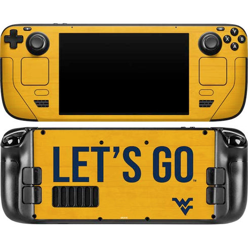 West Virginia University Mountaineers Steam Deck Handheld Gaming Computer OLED Skin