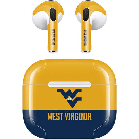 West Virginia University WV Yello split Apple AirPods (3rd Gen 2021) Skin