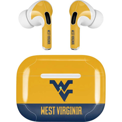 West Virginia University WV Yello split Apple AirPods Pro Skin