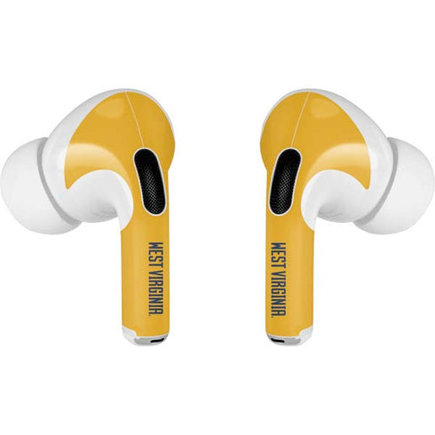 West Virginia University WV Yello split Apple AirPods Pro Skin