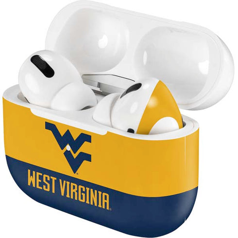 West Virginia University WV Yello split Apple AirPods Pro Skin