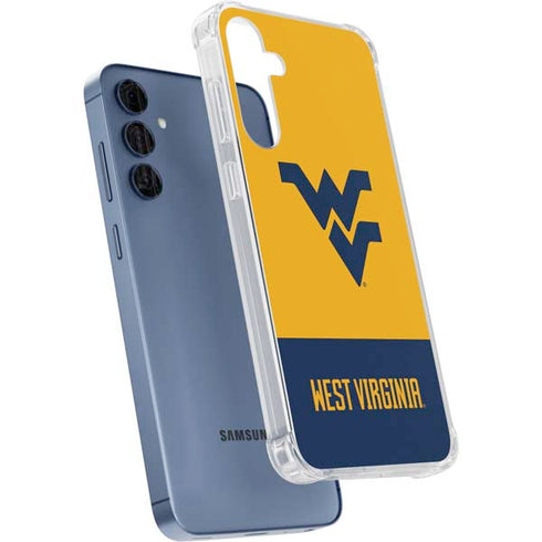 West Virginia University WV Yello split Galaxy A35 5G Clear Case