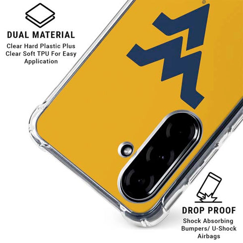 West Virginia University WV Yello split Galaxy A36 5G Clear Case