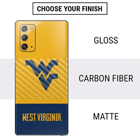 West Virginia University WV Yello split Galaxy Note20 5G Skin