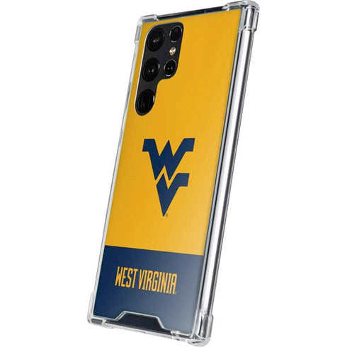 West Virginia University WV Yello split Galaxy S23 Ultra Clear Case