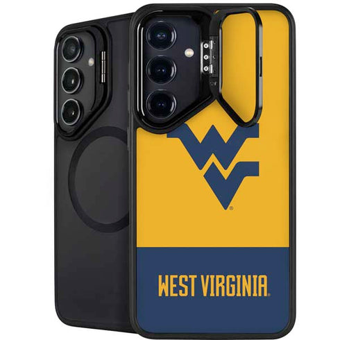West Virginia University WV Yello split Galaxy S24 Kickstand Case