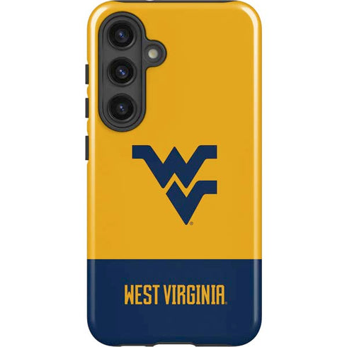 West Virginia University WV Yello split Galaxy S25 Plus Impact Case