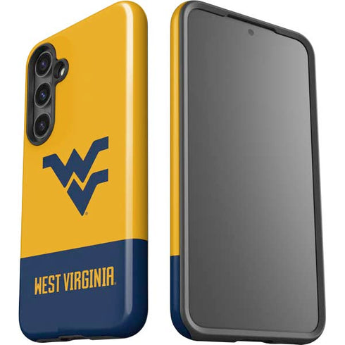 West Virginia University WV Yello split Galaxy S25 Plus Impact Case