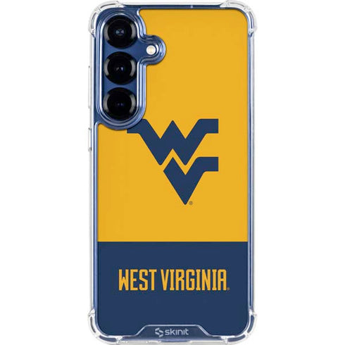 West Virginia University WV Yello split Galaxy S25 Plus Clear Case