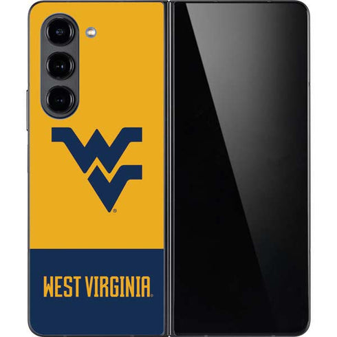 West Virginia University WV Yello split Galaxy Z Fold5 5G Skin