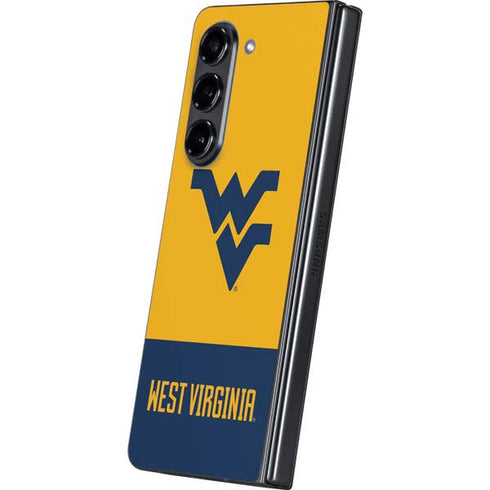 West Virginia University WV Yello split Galaxy Z Fold5 5G Skin