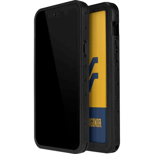 West Virginia University WV Yello split iPhone 15 Pro Waterproof Case