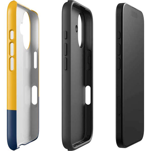 West Virginia University WV Yello split iPhone 16 Plus Impact Case