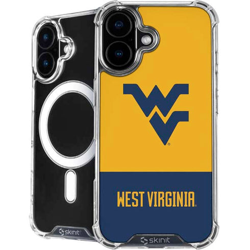 West Virginia University WV Yello split iPhone 16 Plus MagSafe Case
