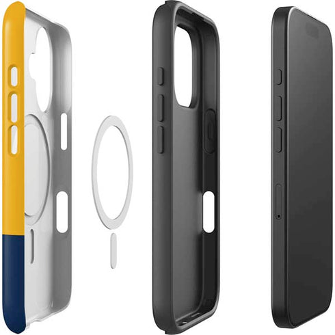 West Virginia University WV Yello split iPhone 16 Plus Magsafe Impact Case