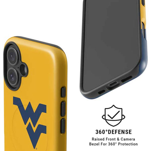 West Virginia University WV Yello split iPhone 16 Plus Magsafe Impact Case