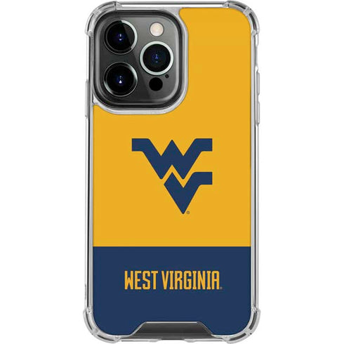 West Virginia University WV Yello split iPhone 16 Pro Clear Case
