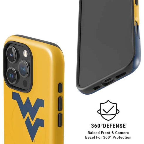 West Virginia University WV Yello split iPhone 16 Pro Magsafe Impact Case