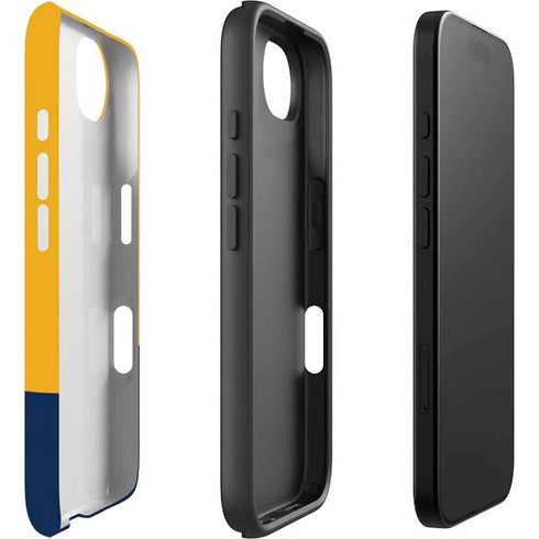 West Virginia University WV Yello split iPhone 16e Impact Case