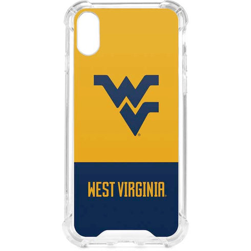 West Virginia University WV Yello split iPhone XS Clear Case