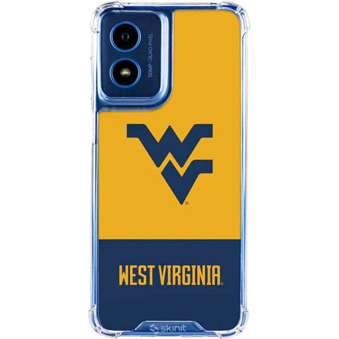 West Virginia University WV Yello split Moto G 5G (2024) Clear Case