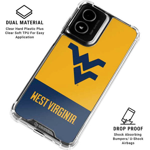 West Virginia University WV Yello split Moto G Power 5G (2024) Clear Case