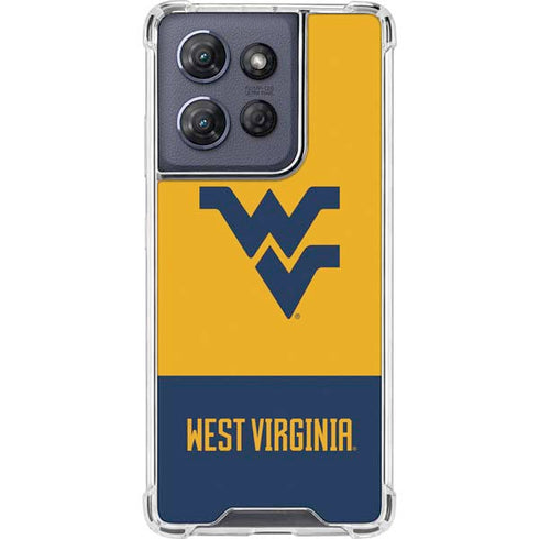 West Virginia University WV Yello split Moto G Power 5G (2025) Clear Case