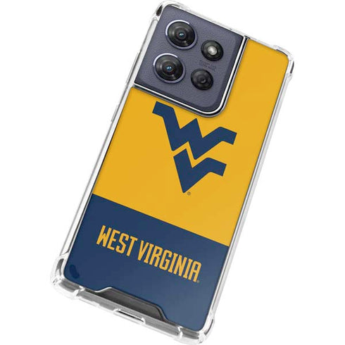 West Virginia University WV Yello split Moto G Stylus 5G (2025) Clear Case