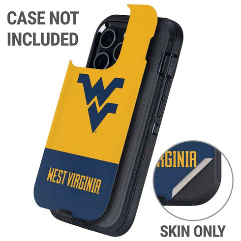 West Virginia University WV Yello split Otterbox Defender iPhone Skin