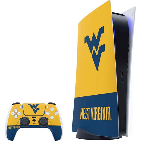West Virginia University WV Yello split PlayStation PS5 Skins