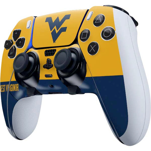West Virginia University WV Yello split PS5 DualSense Edge Pro Controller Skin