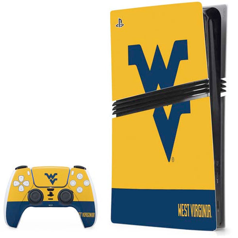 West Virginia University WV Yello split PlayStation PS5 Skins