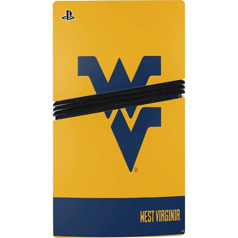 West Virginia University WV Yello split PS5 Pro Bundle Skin