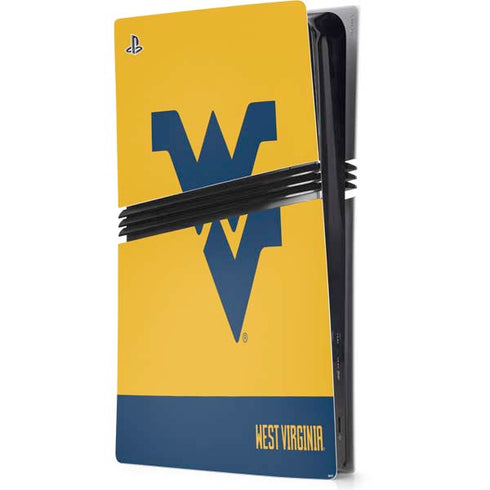 West Virginia University WV Yello split PS5 Pro Console Skin