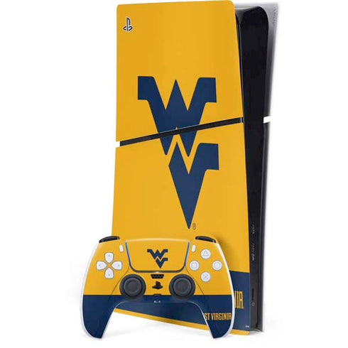 West Virginia University WV Yello split PlayStation PS5 Skins