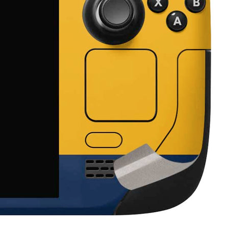 West Virginia University WV Yello split Steam Deck Handheld Gaming Computer OLED Skin