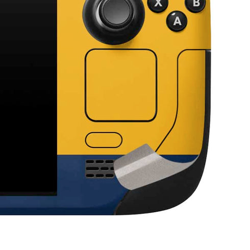 West Virginia University WV Yello split Steam Deck Handheld Gaming Computer Skin