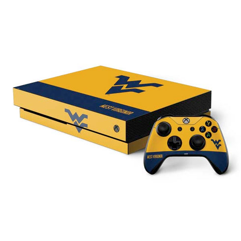 West Virginia University WV Yello split Xbox One Skins