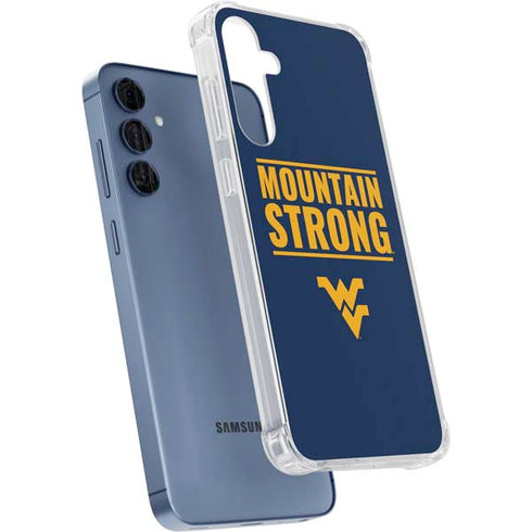 West Virginia University Yellow Galaxy A35 5G Clear Case