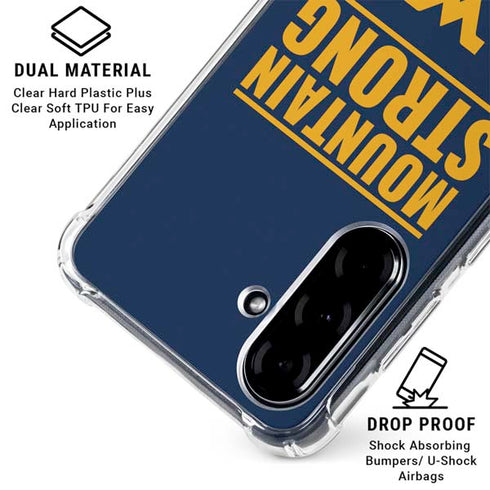 West Virginia University Yellow Galaxy A36 5G Clear Case