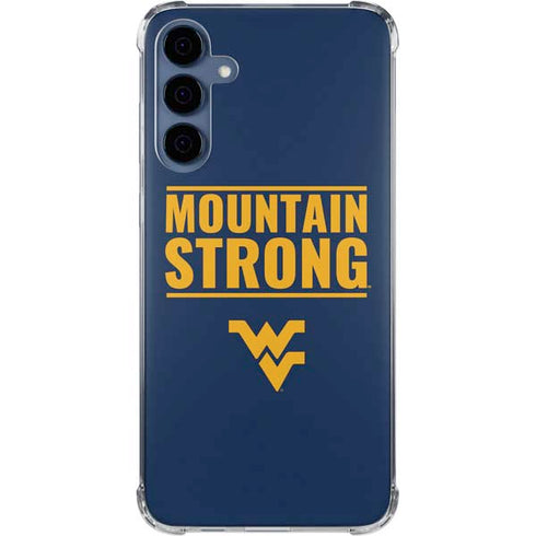 West Virginia University Yellow Galaxy A55 5G Clear Case