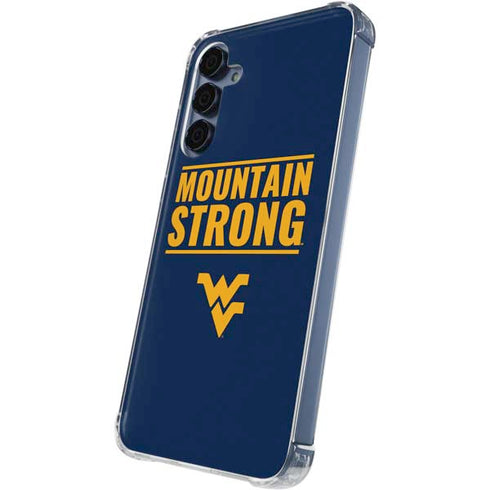 West Virginia University Yellow Galaxy A55 5G Clear Case