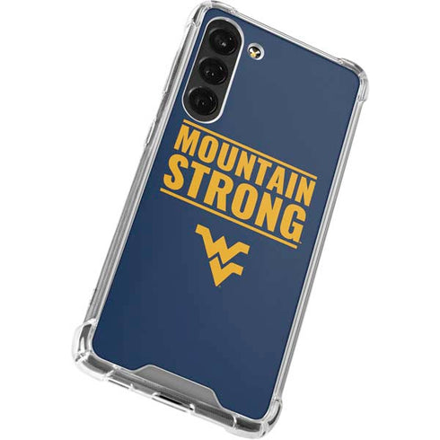 West Virginia University Yellow Galaxy S24 FE Clear Case