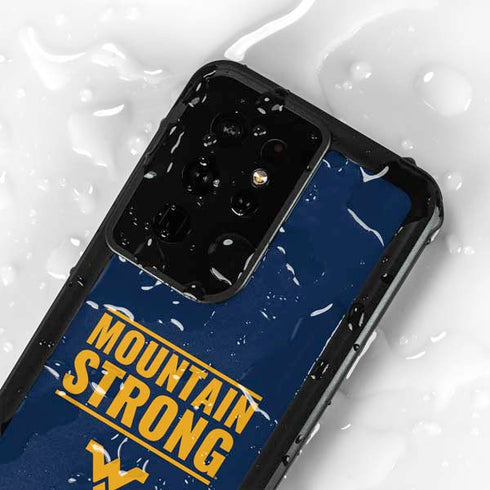 West Virginia University Yellow Galaxy S24 Ultra Waterproof Case