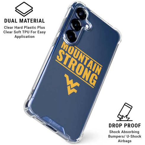 West Virginia University Yellow Galaxy S25 Plus Clear Case