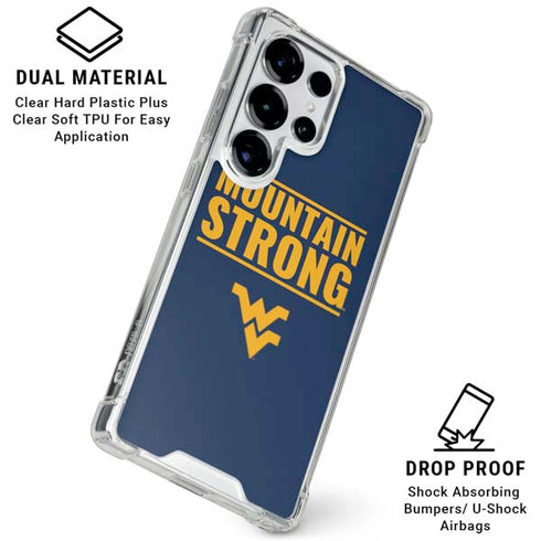 West Virginia University Yellow Galaxy S25 Ultra Clear Case
