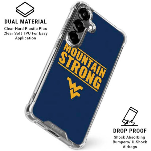 West Virginia University Yellow Galaxy S26 Clear Case