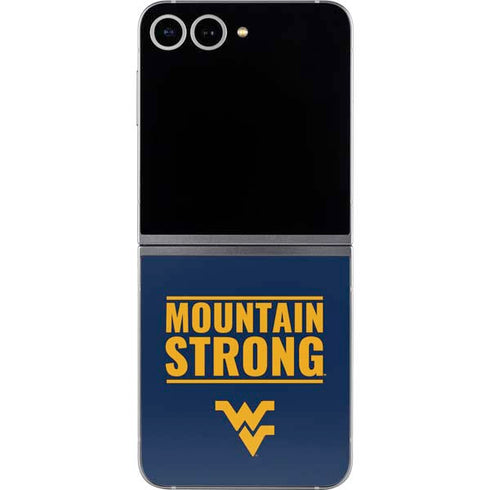 West Virginia University Yellow Galaxy Z Flip6 Skin