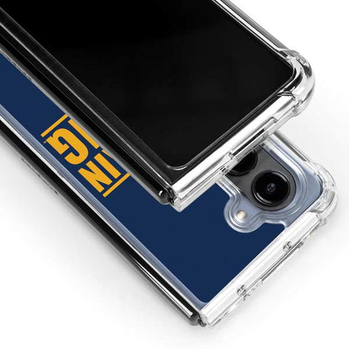 West Virginia University Yellow Galaxy Z Fold5 5G Clear Case
