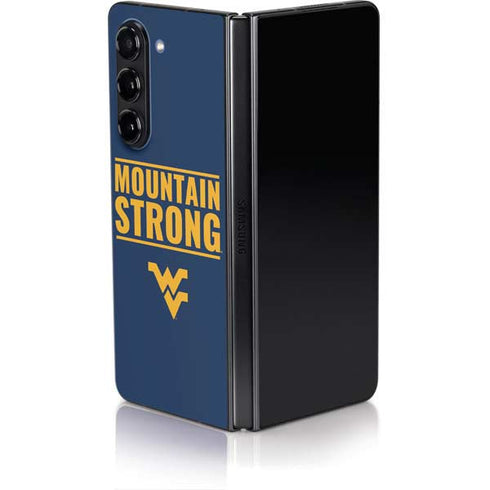 West Virginia University Yellow Galaxy Z Fold5 5G Skin